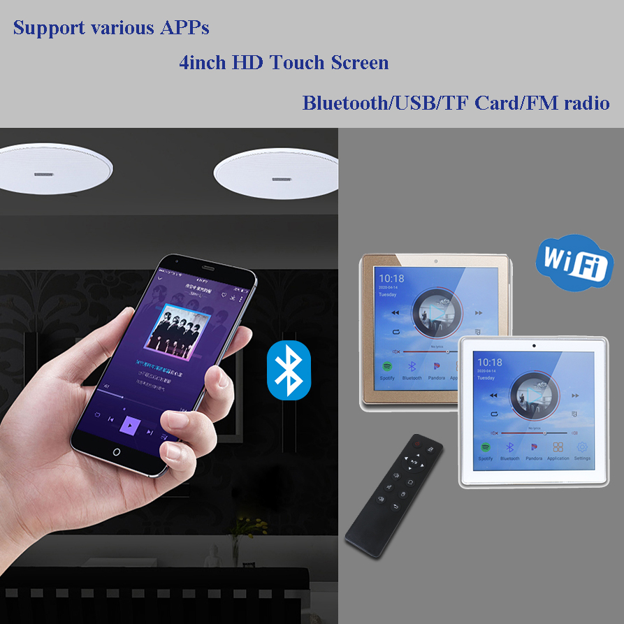 Audio Music Online - Android WiFi Bluetooth In Wall Amplifier