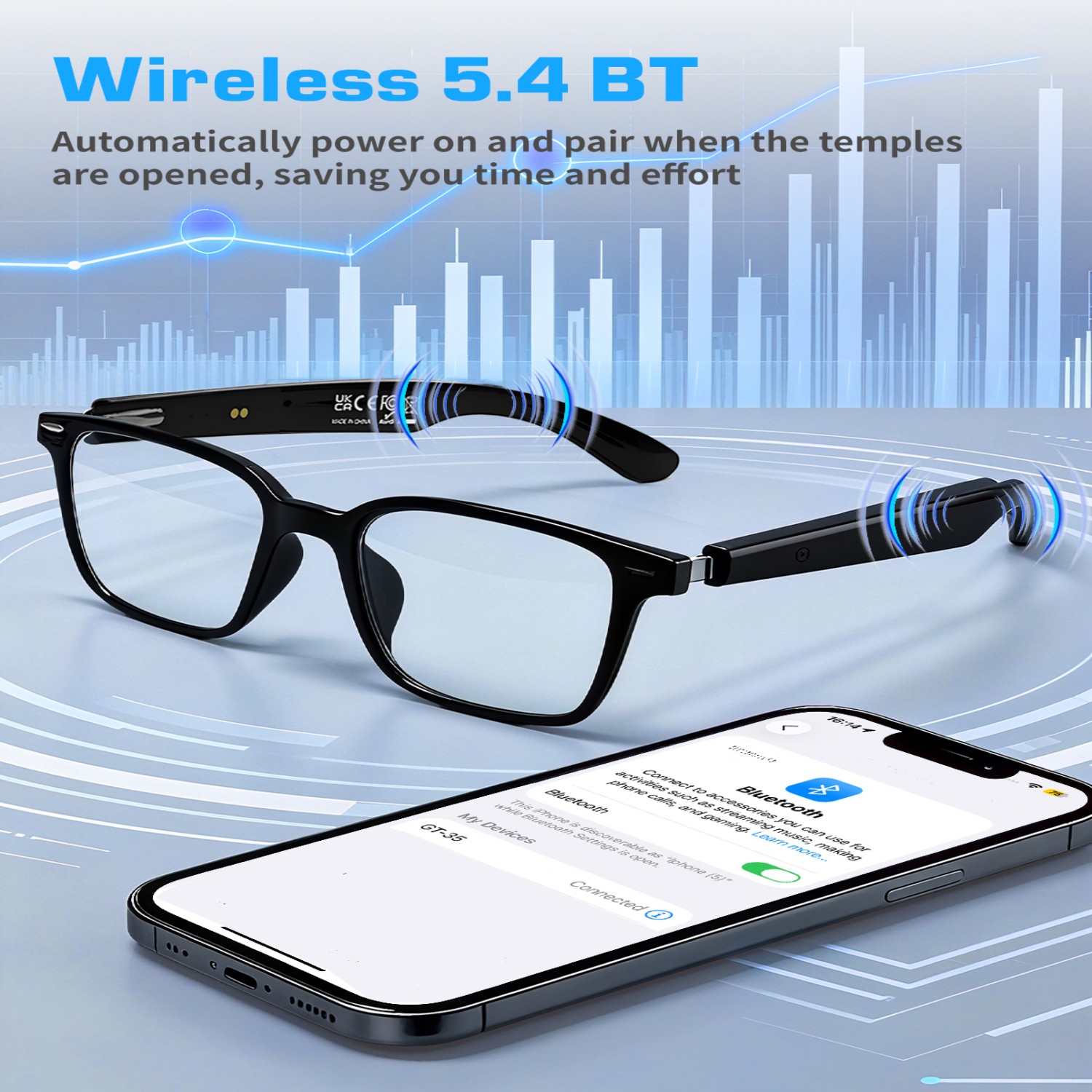Audio Music Voice - GT35 Smart Glasses with AI Translation