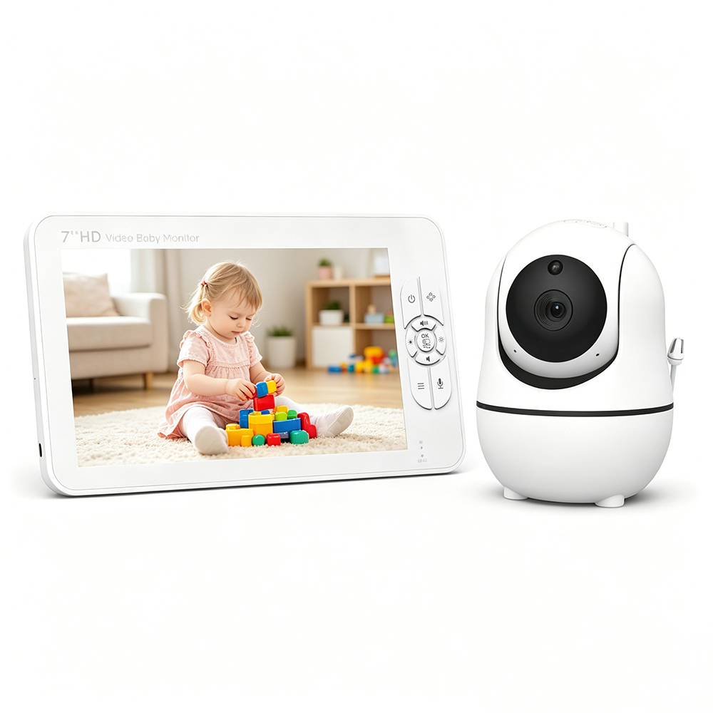 Zoom Audio Music - 7 Inch Split-Screen Baby Monitor 1080P