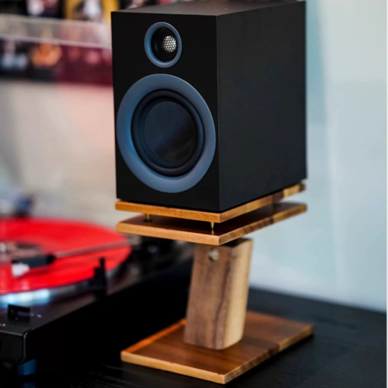 Music Stand Folding - Solid Wood Desktop Speaker Stand Height