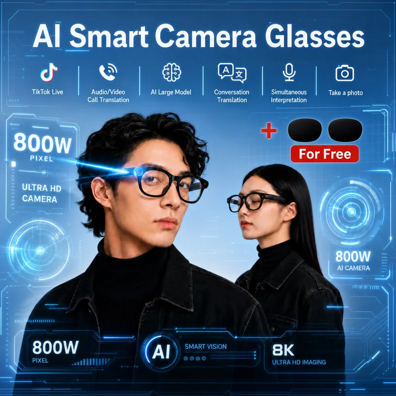 AI Smart Shooting Glasses, Sup - Audio Music Online recension och pris