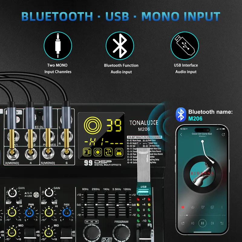 Fuluode M206/M208 Audio mixer  - Audio & Music Settings Xbox One recension och pris