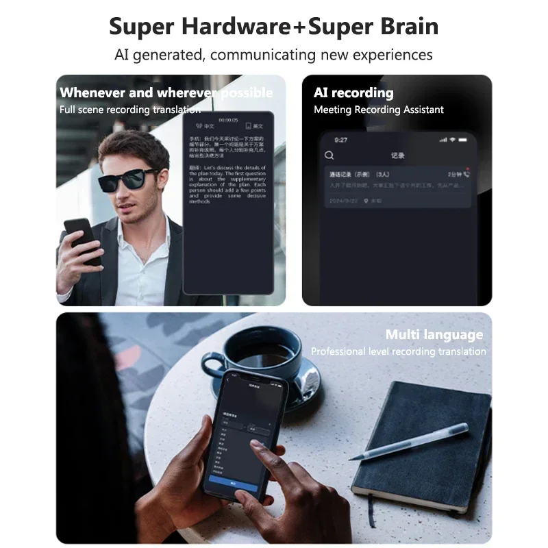 AI Translation Glasses Smart S - Audio Music Voice recension och pris