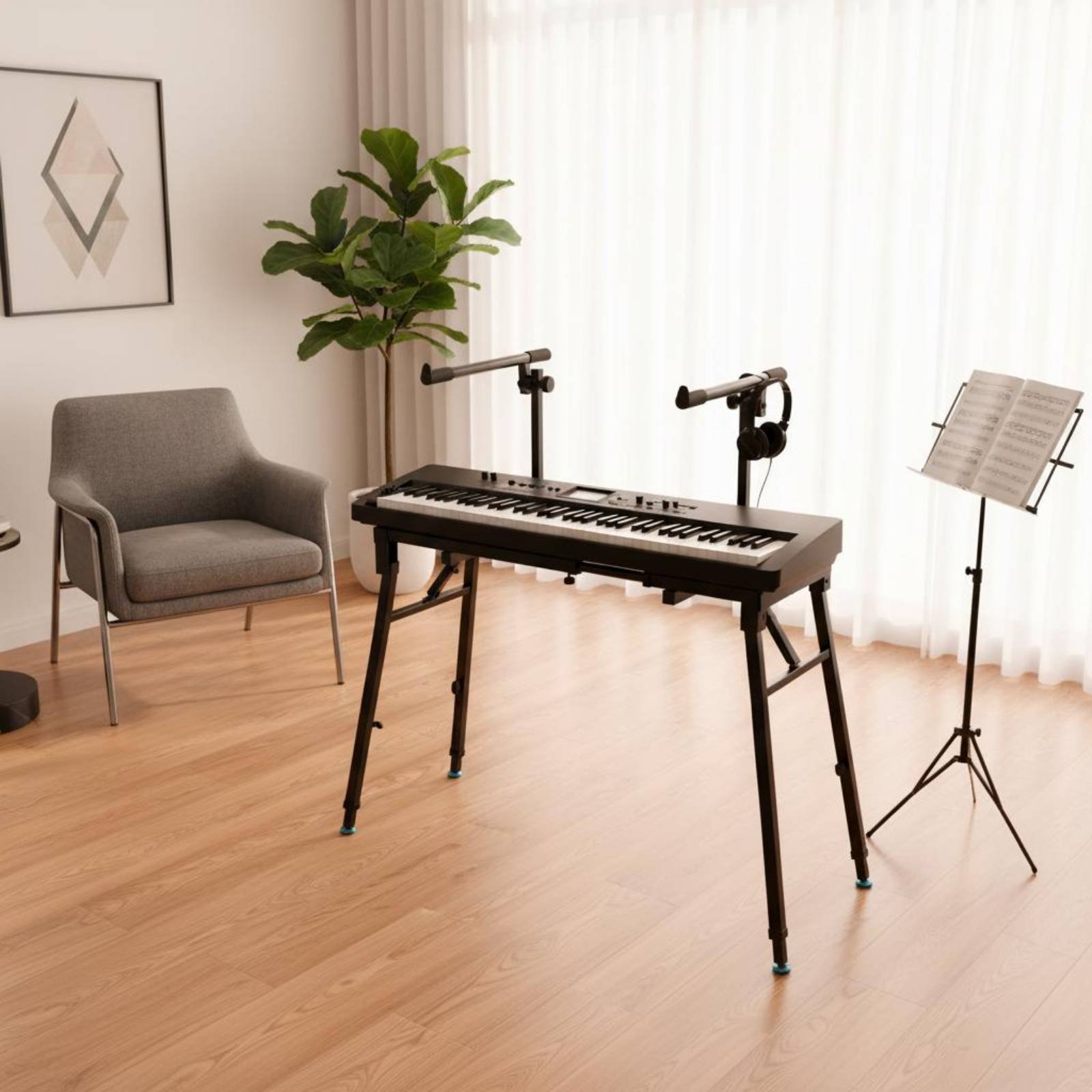 Folding Keyboard Stand Portabl - Music Stand Folding recension och pris