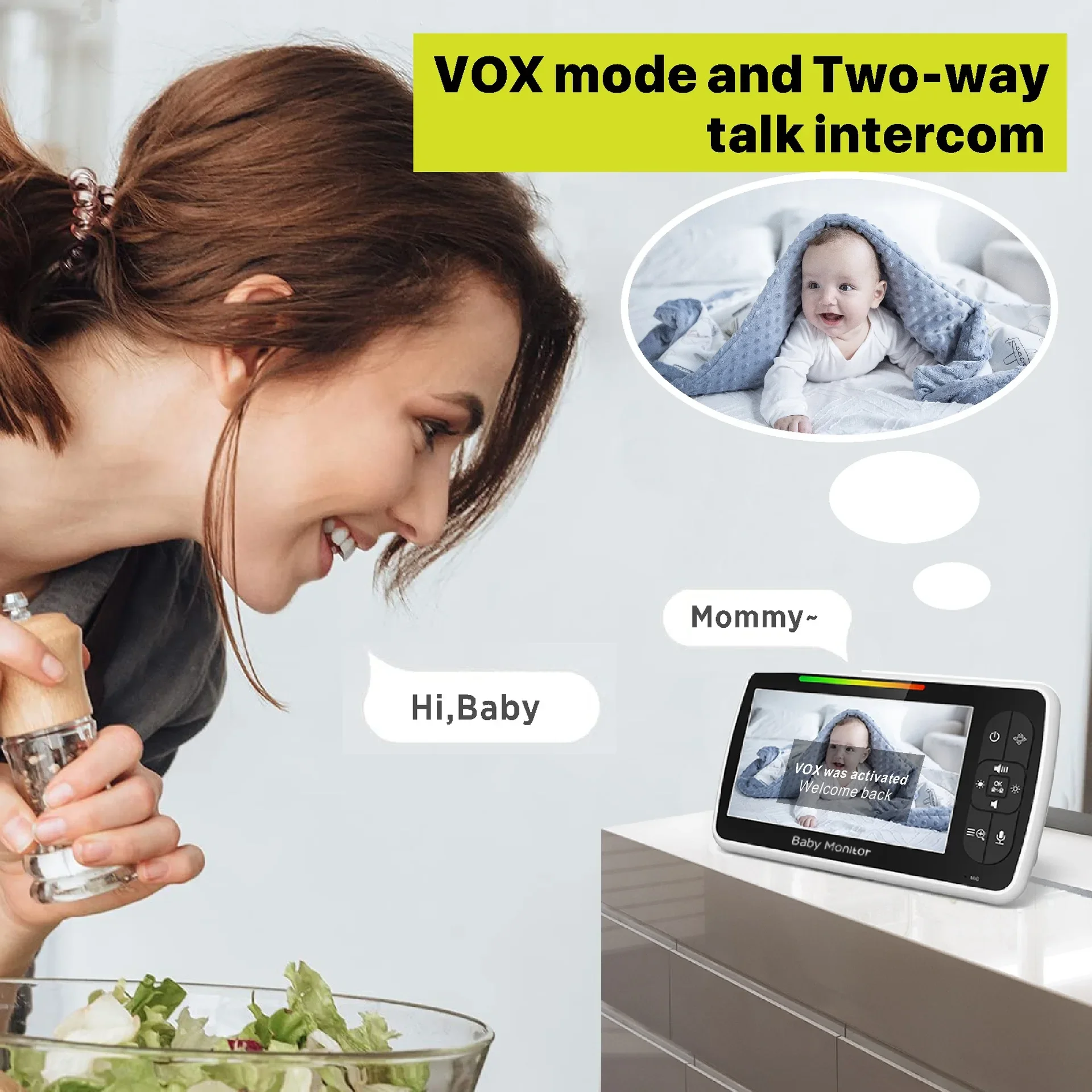 5.0 Inch Video Baby Monitor Wi - Zoom Audio Music recension och pris