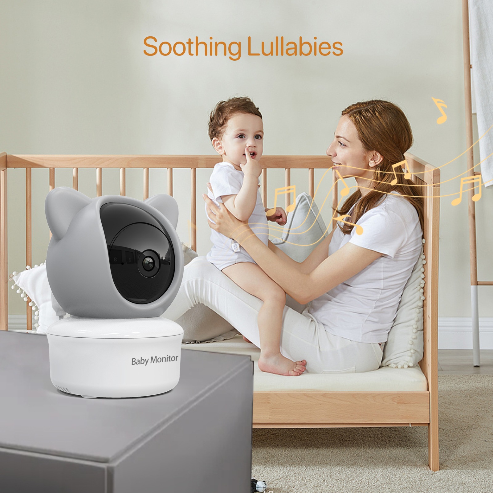 5 Inch Video Baby Monitor with - Zoom Audio Music recension och pris
