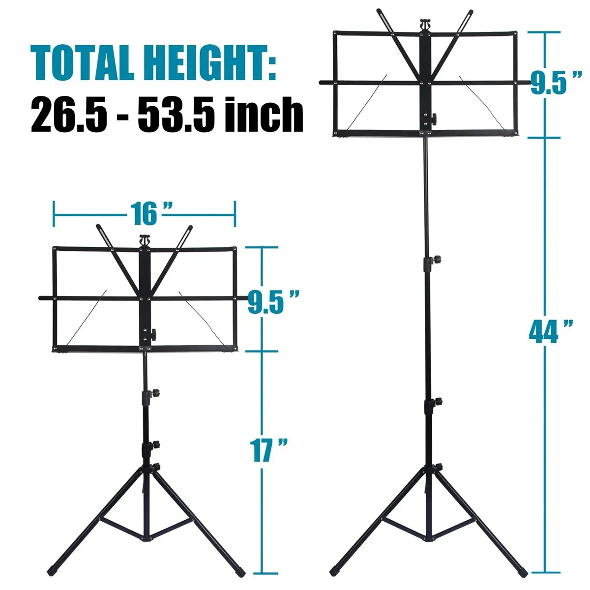 Music Stand 2 in 1 Dual Use Fo - Music Stand Folding recension och pris