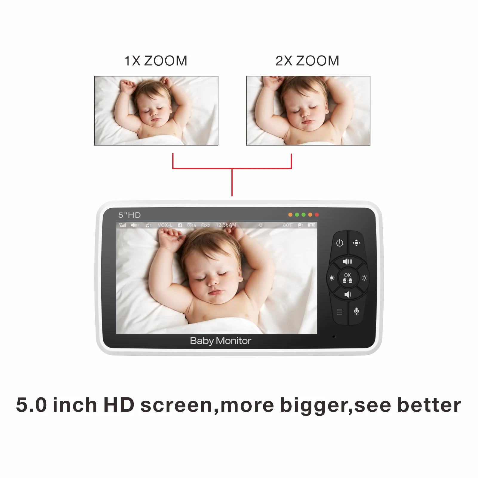 5 Inch Video Baby Monitor with - Zoom Audio Music recension och pris