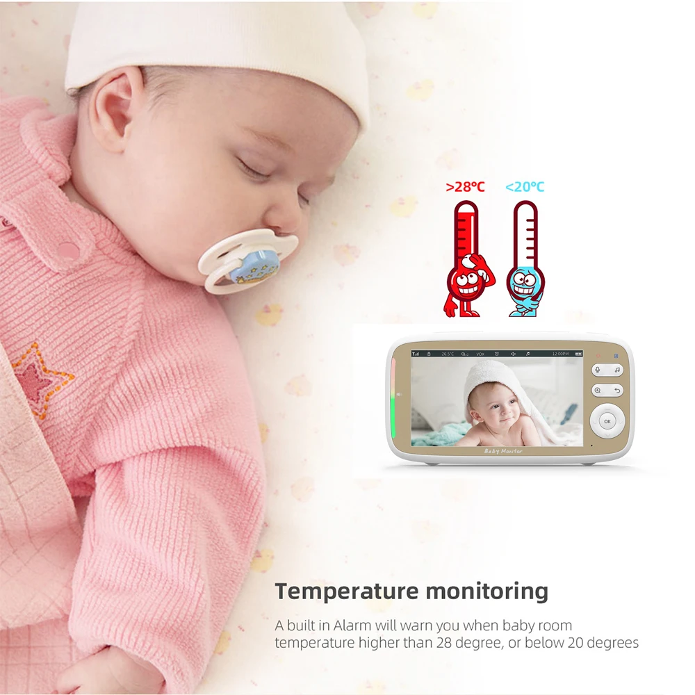 5 Inch Indoor Baby Monitor wit - Zoom Audio Music recension och pris