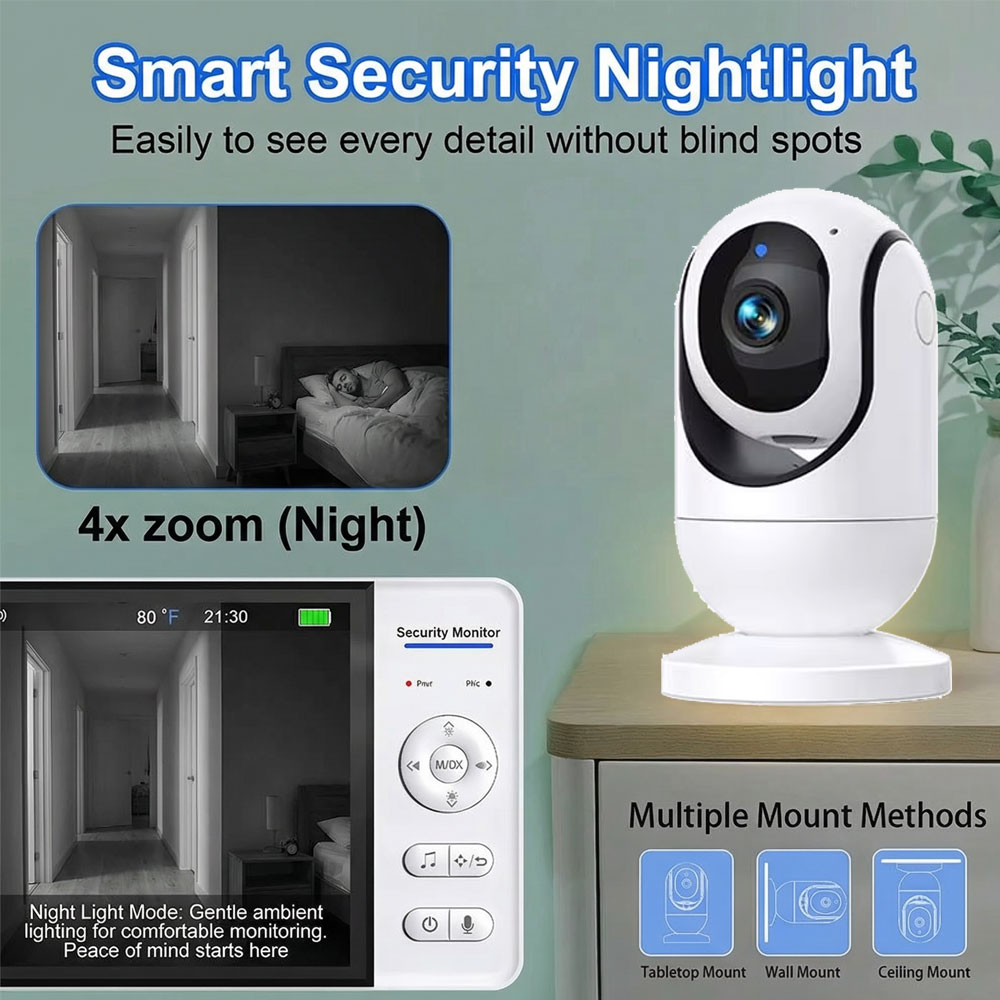 7-Inch 1080P Baby Monitor with - Zoom Audio Music recension och pris