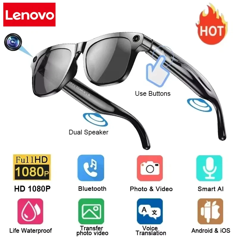 Lenovo 8K Vision AI Eyeglasses - Audio Music Voice recension och pris