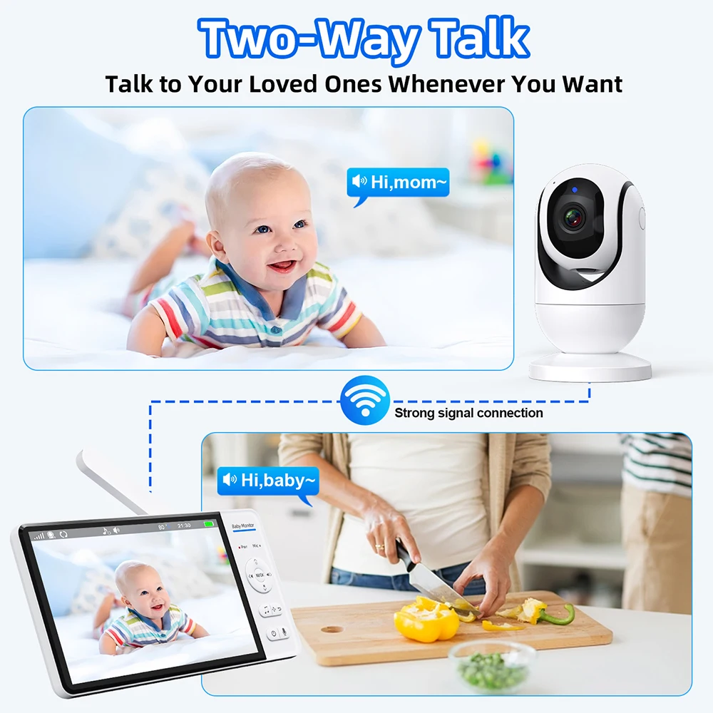 No WiFi 7 Inch Baby Monitor 2- - Zoom Audio Music recension och pris