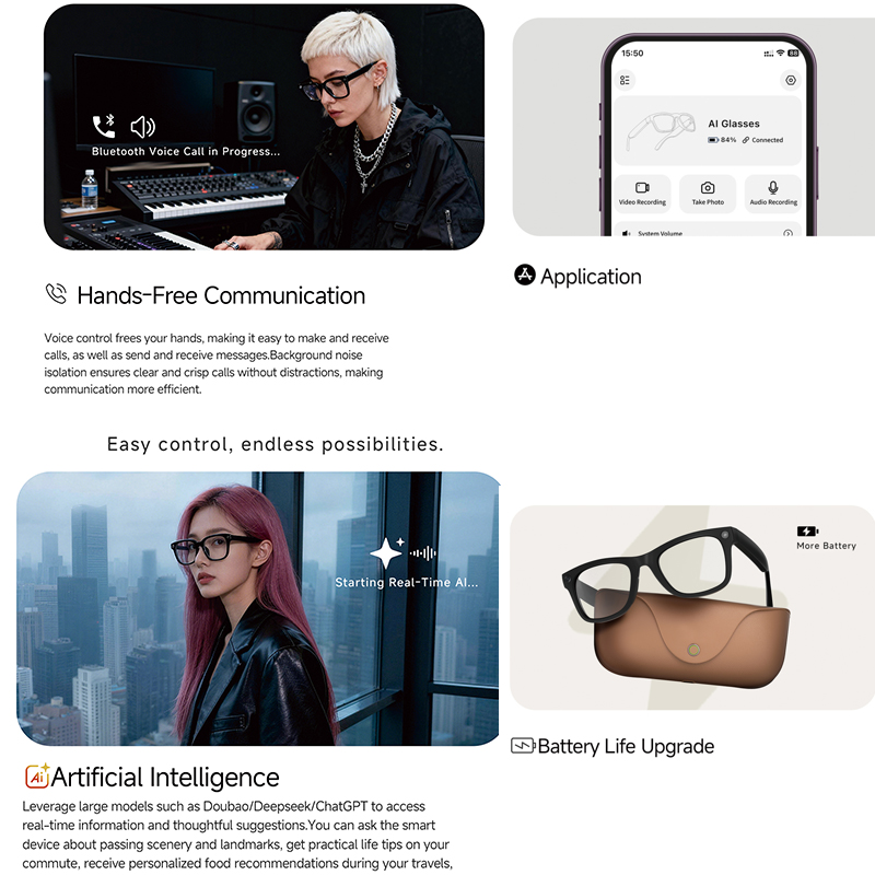 2026 AI smart Glasses HD 800W  - Audio Music Voice recension och pris