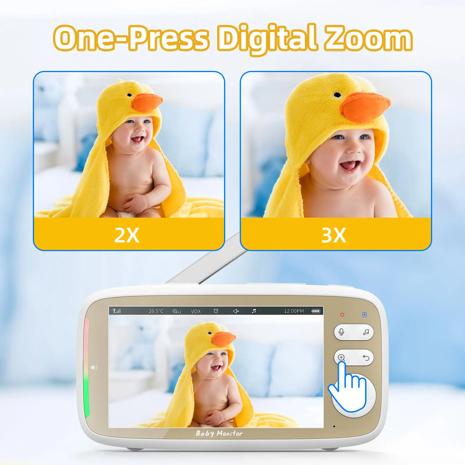 5 Inch Baby Monitor 3X Zoom PT - Zoom Audio Music recension och pris