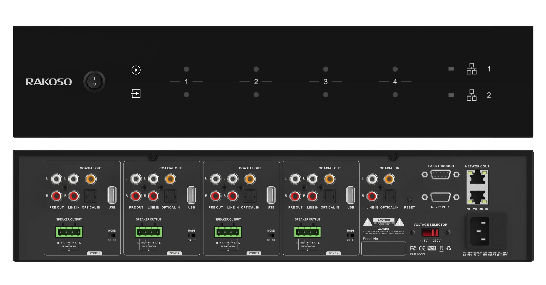 HA400 4 Zone Amplifier 4CH Dig - Audio Music Online recension och pris