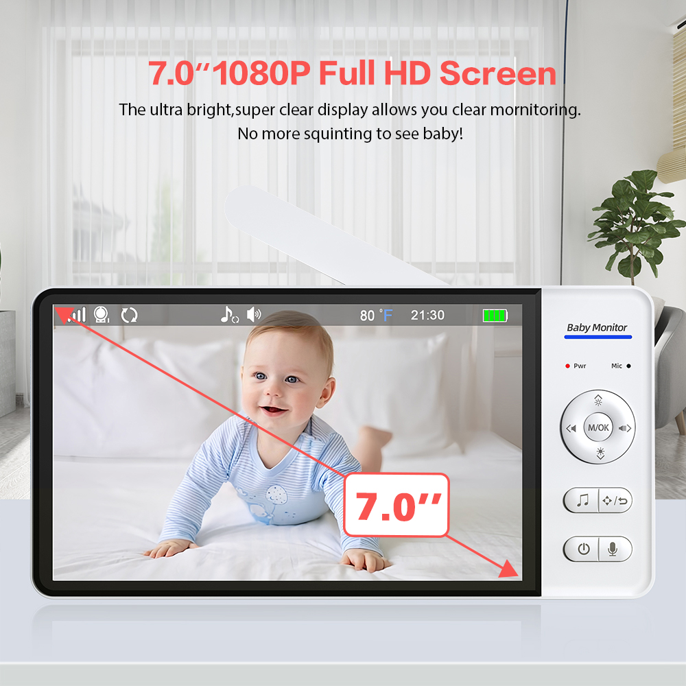 7'' Wireless Video Baby Monito - Zoom Audio Music recension och pris